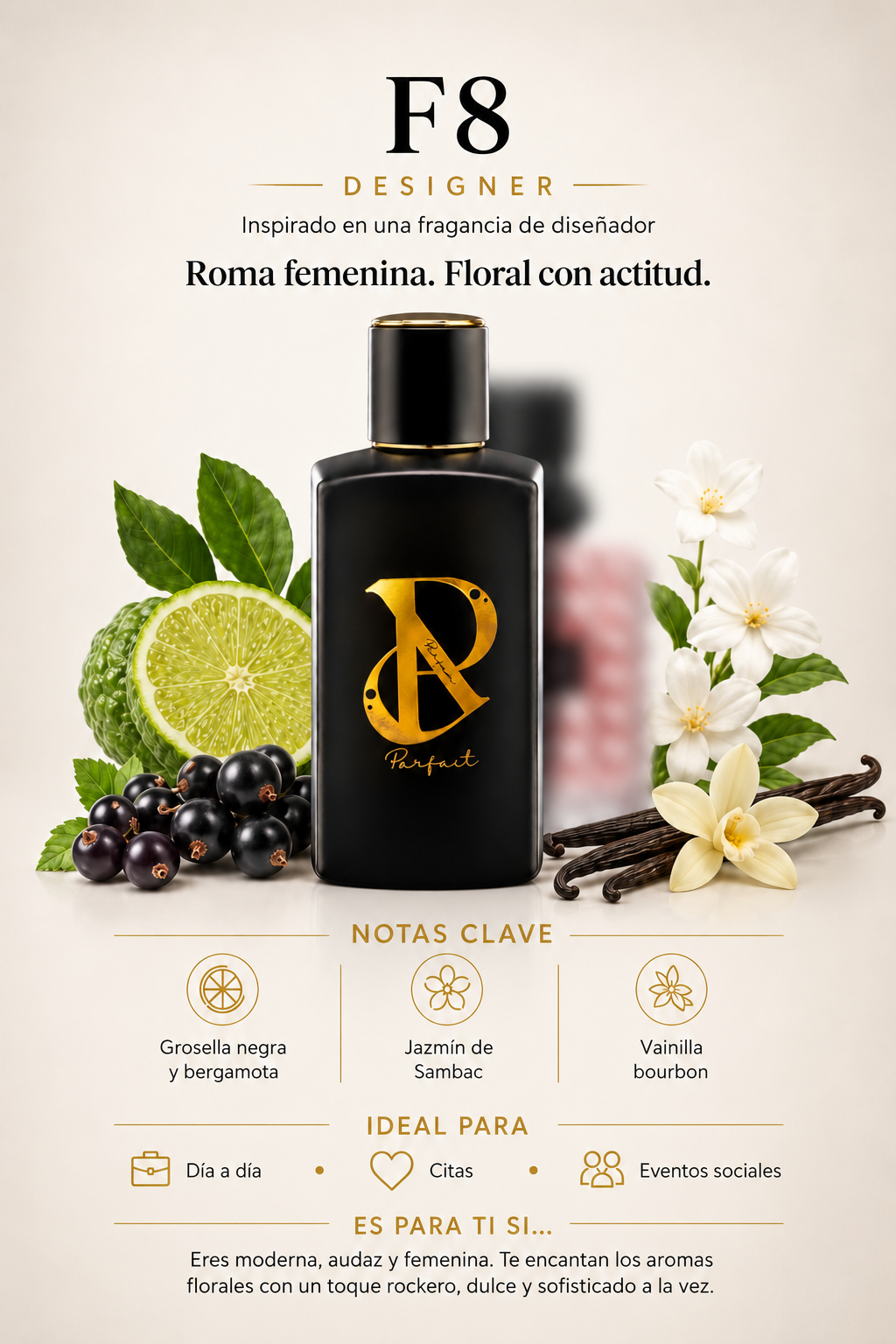 F8 - Jazmín y Vainilla Bourbon 100ml