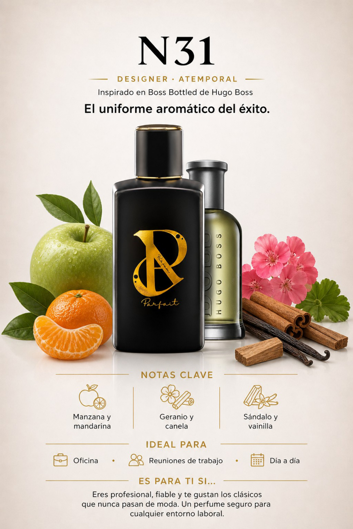 N31 - Inspirado en Boss Bottled Hugo Boss 100ml