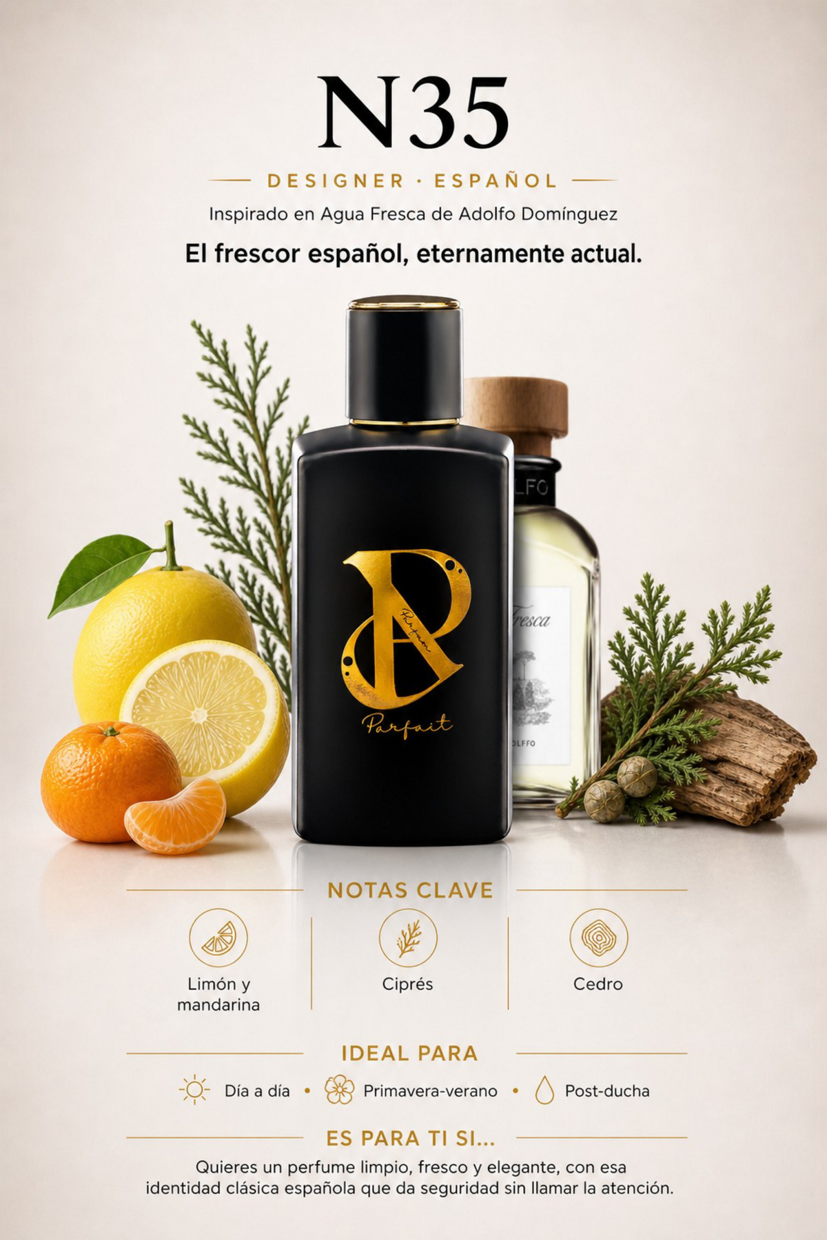 N35 - Inspirado en Agua Fresca de Adolfo Domínguez 100ml