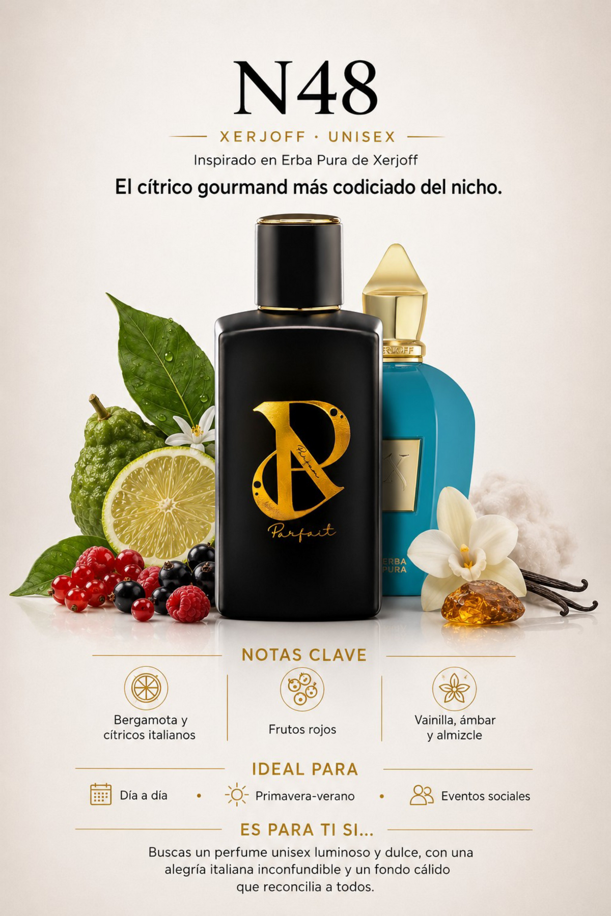 N48 - Inspirado en Xerjoff Erba Pura Unisex 100ml