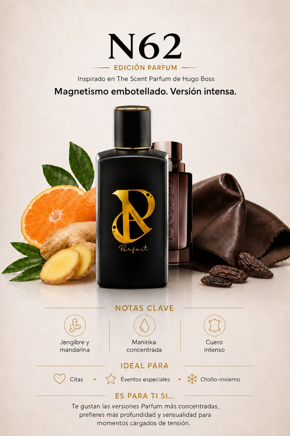 N62 – Inspirado en Hugo Boss Scent parfum
