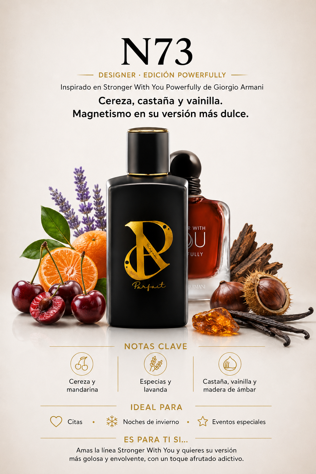 N73 - Inspirado en Stronger with you Powerfully de Armani 100ml