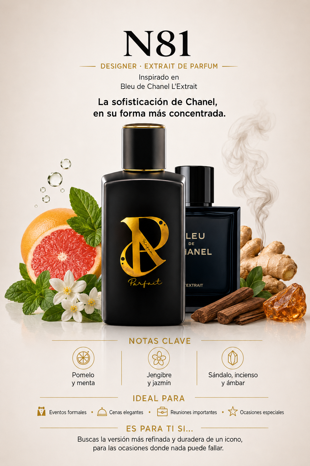 N81 - Inspirado en Chanel Bleu de Chanel L’Exclusif 100ml