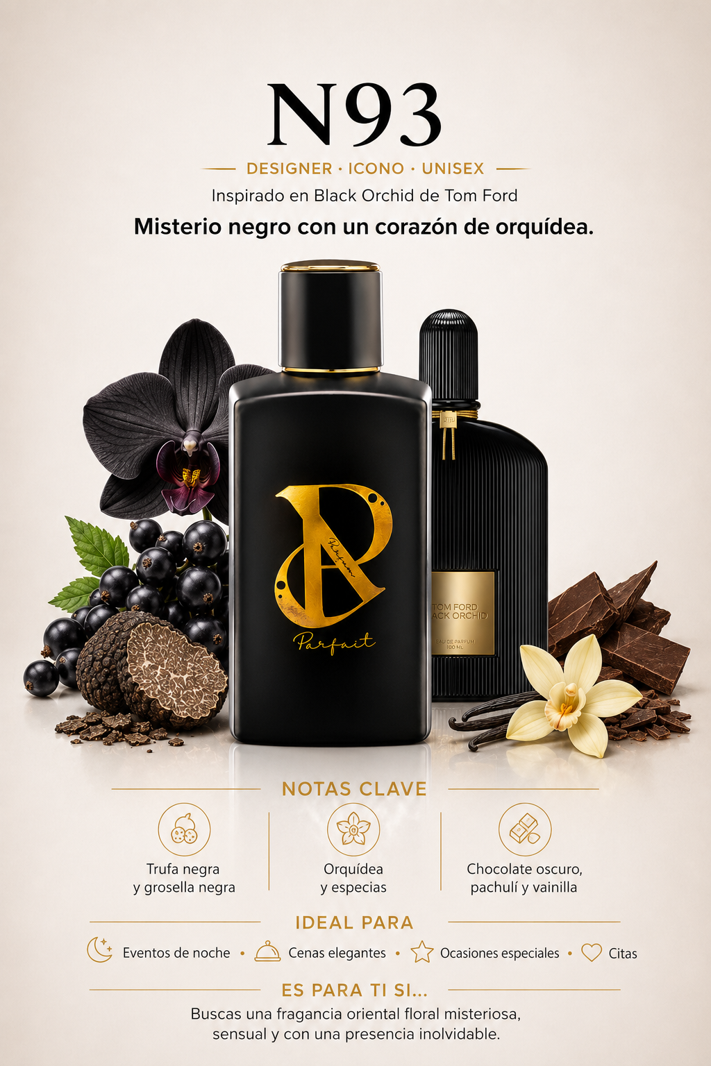 N93 - Inspirado en Tom Ford Black Orchid Unisex 100ml