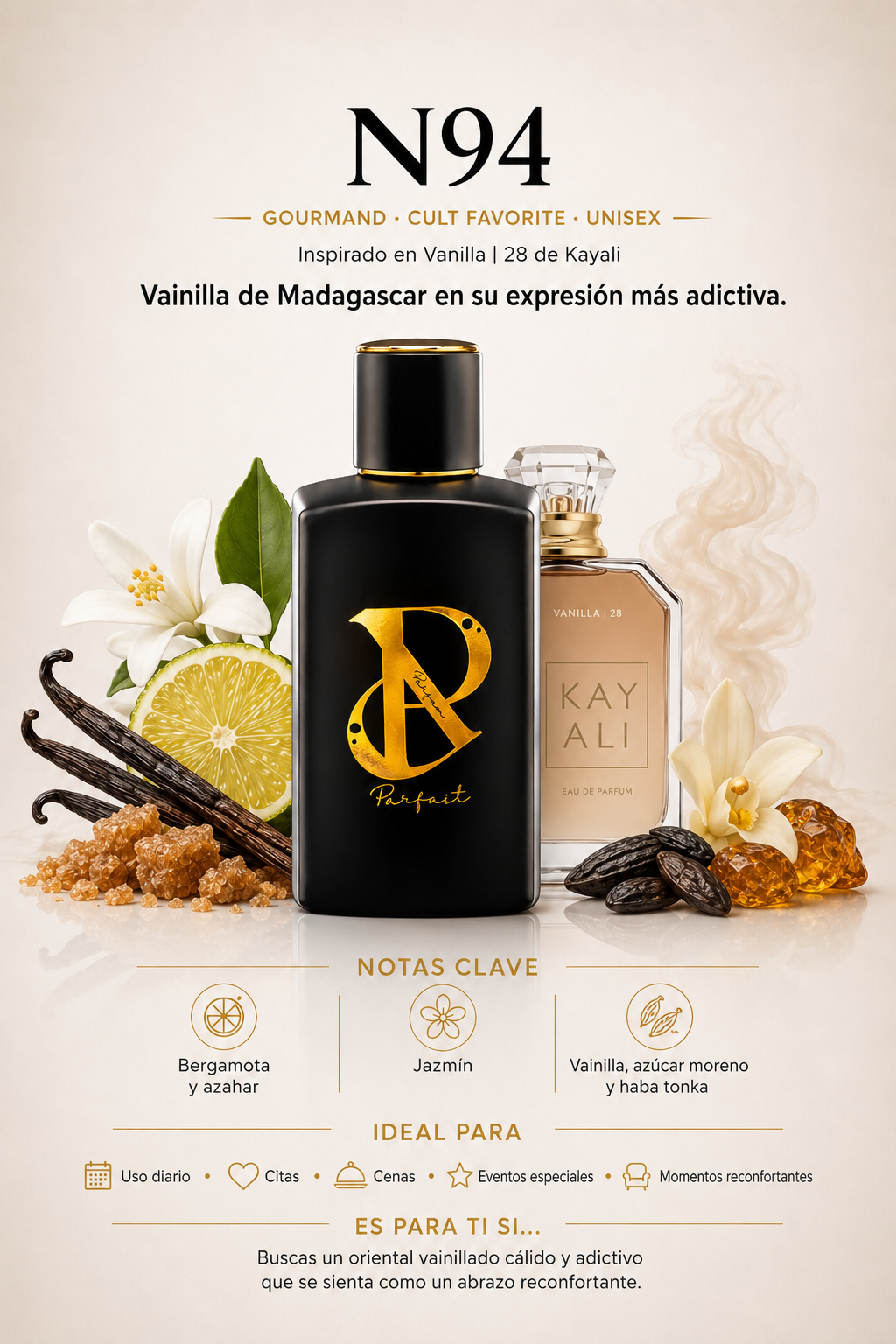 N94 - Inspirado en Kayali Vanilla 28 Unisex 100ml