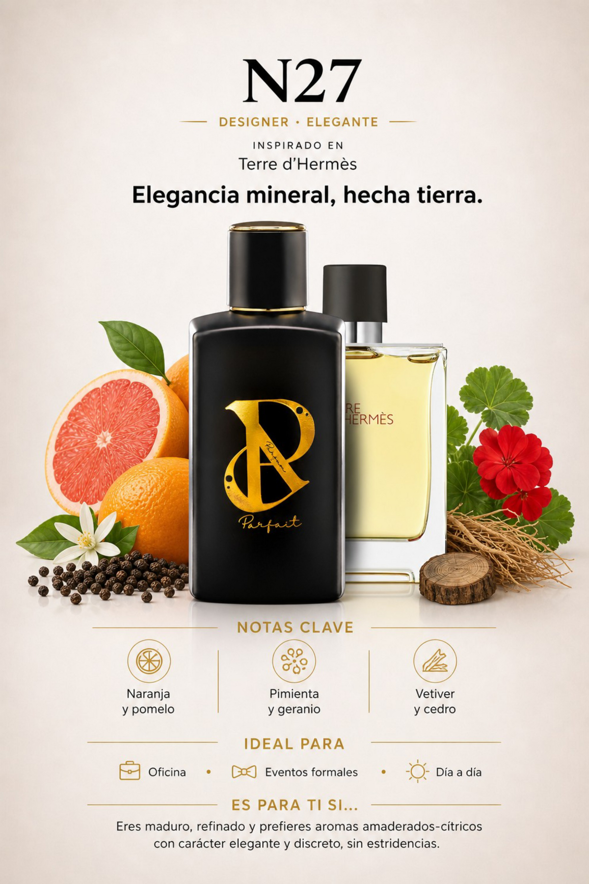 N27 - Inspirado en Terre D´Hermes 100ml
