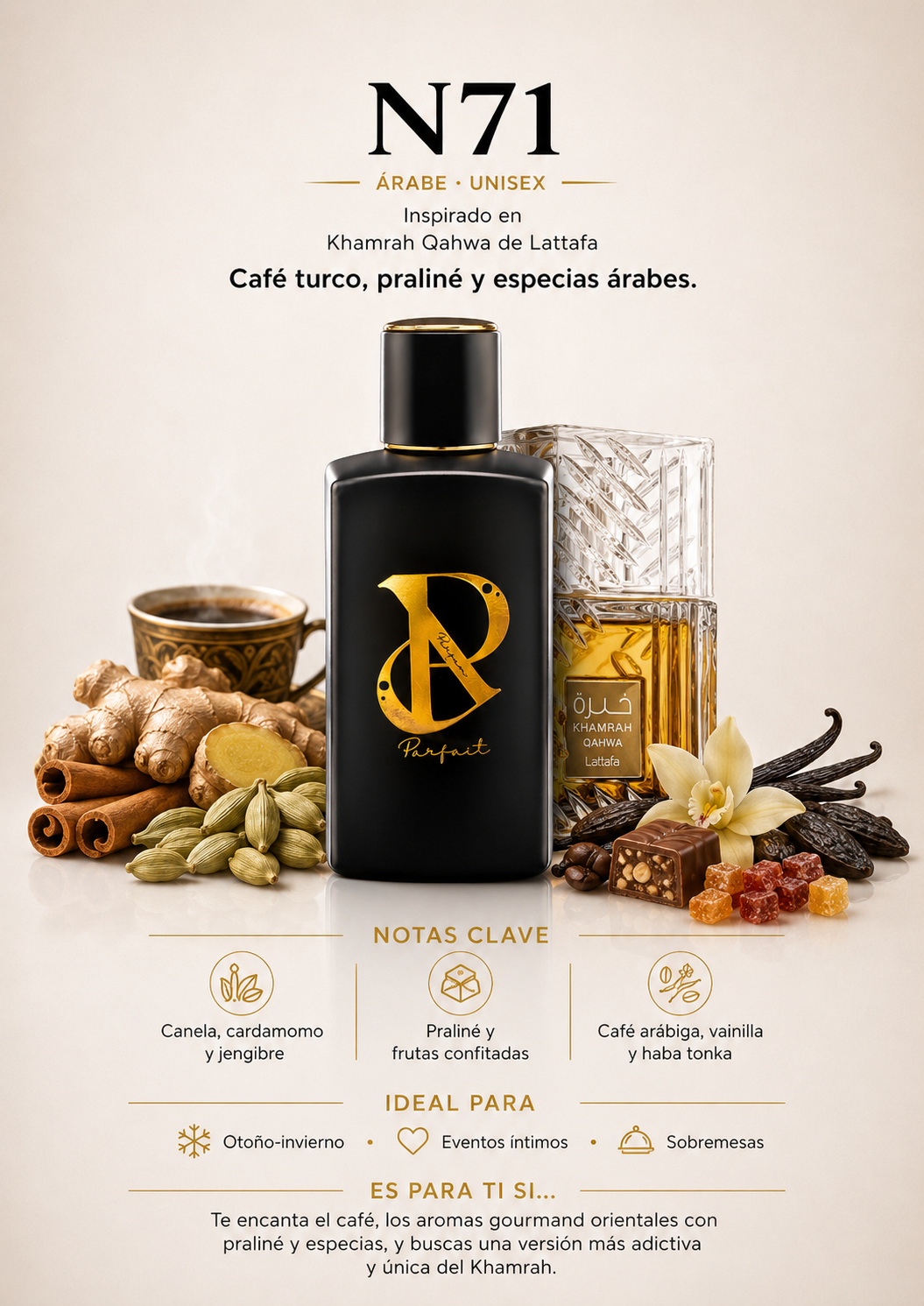 N71 - Khamrah Qahwa Lattafa UNISEX 100ml