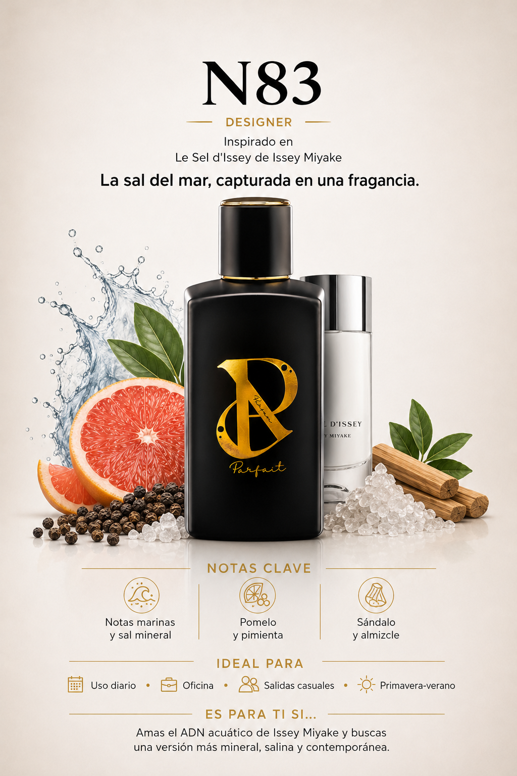 N83 - Inspirado en Issey Miyake Le Sel d’Issey 100ml