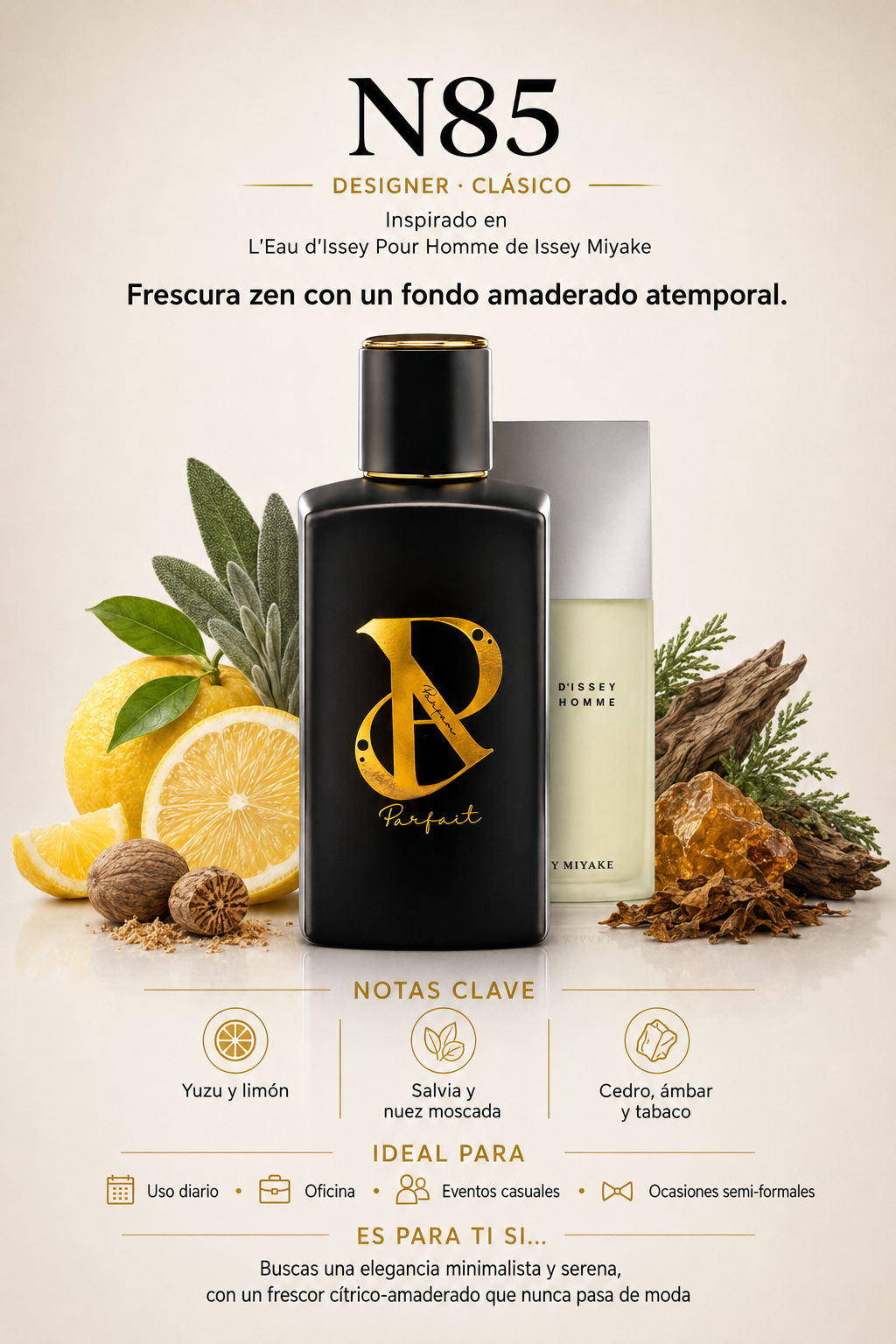 N85 - Inspirado en Issey Miyake L’Eau d’Issey Pour Homme 100ml