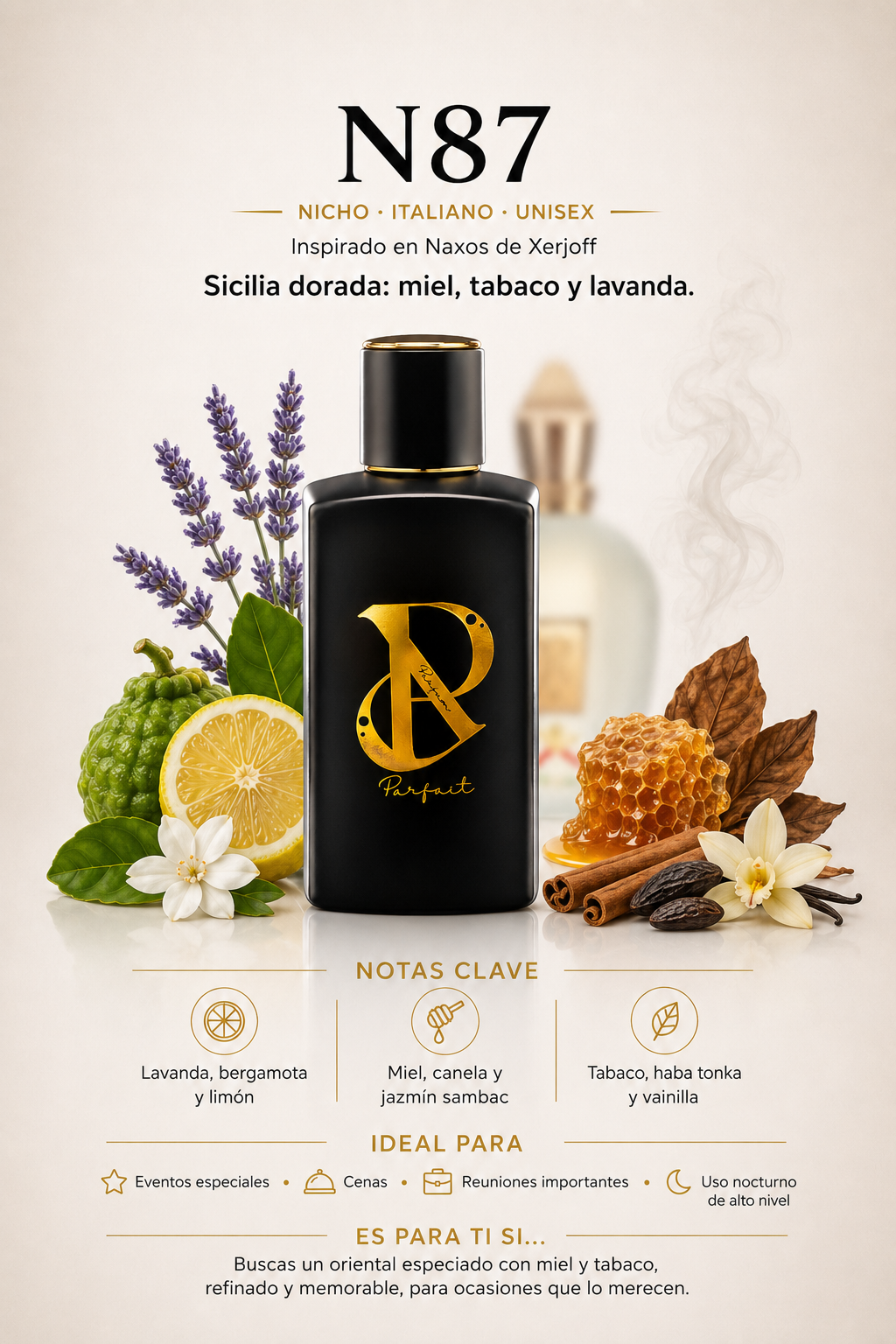 N87 - Inspirado en Xerjoff Naxos UNISEX 100ml