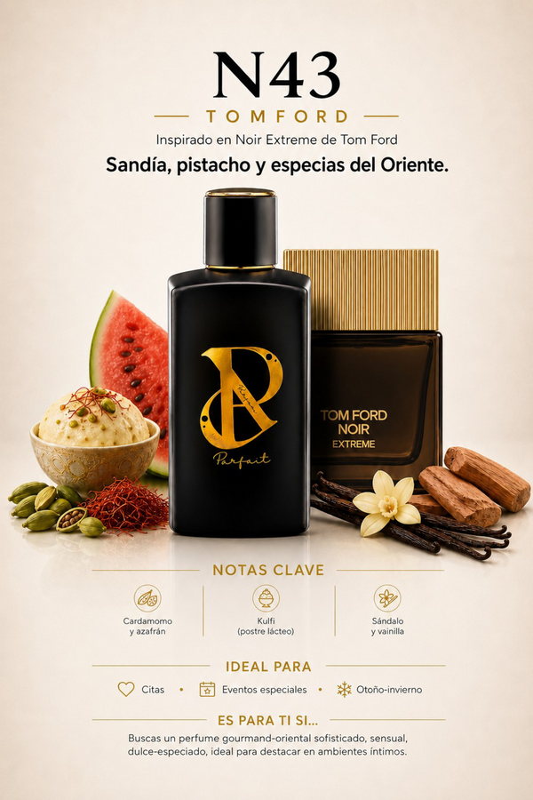 N43 - Inspirado en Tom Ford Noir Extreme 100ml